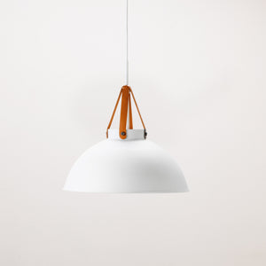 Dome Pendant Light with Leather Strap