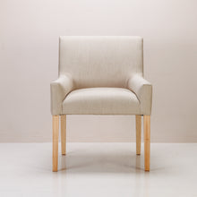 Load image into Gallery viewer, An Alpha Dining Carver Chair in Bandana Putty colour with Semi-Limewash finish
