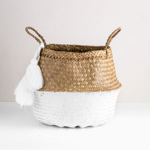Palm Leaf Collapsible Basket made of rattan material