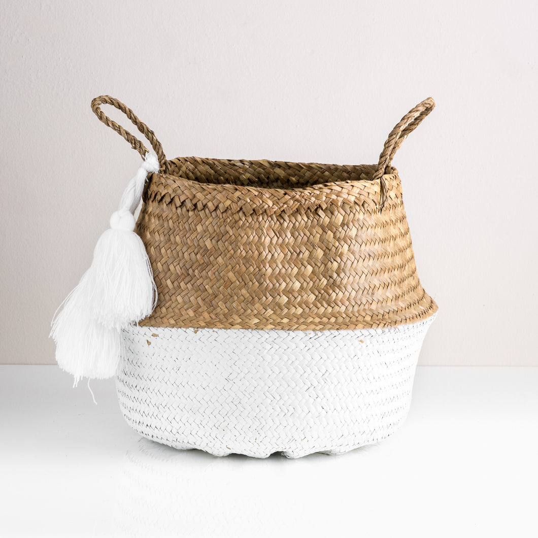 Palm Leaf Collapsible Basket made of rattan material