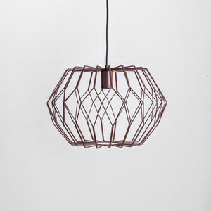 Muddy Wire Pendant Light made of metal in copper colour
