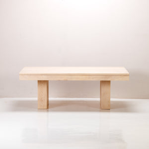 A Leo Coffee Table made of solid ash wood in semi limewash colour