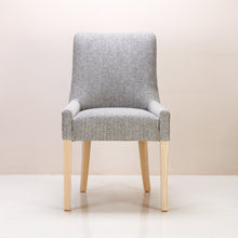 Load image into Gallery viewer, Sirius Dining Chair made of solid ash wood with polyester and cotton blend upholstery, in peyote and semi lime wash colour
