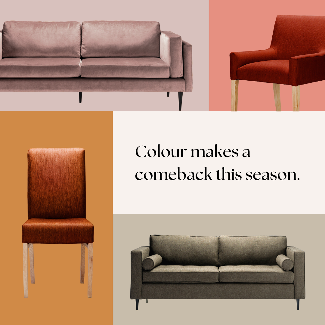custom furniture, custom upholstery service, winter colour trends 2023, living room trends, colour trends