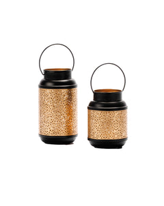Cylinder Lantern (Black & Gold)