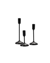 Load image into Gallery viewer, Metal candle stick holders available in black and gold

