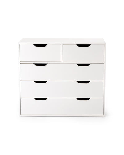 A Dane Chest of Drawers made of solid pine material in white colour