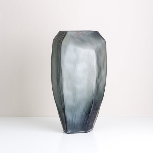 A milky glass vase