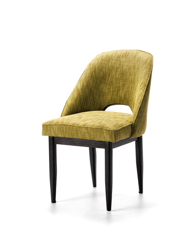 Meso Dining Chair in forest colour, made of L/C purlino