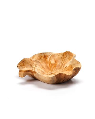 Teak Vine Leaf Bowl made of solid teak wood