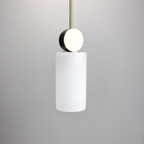 A marble cylinder pendant