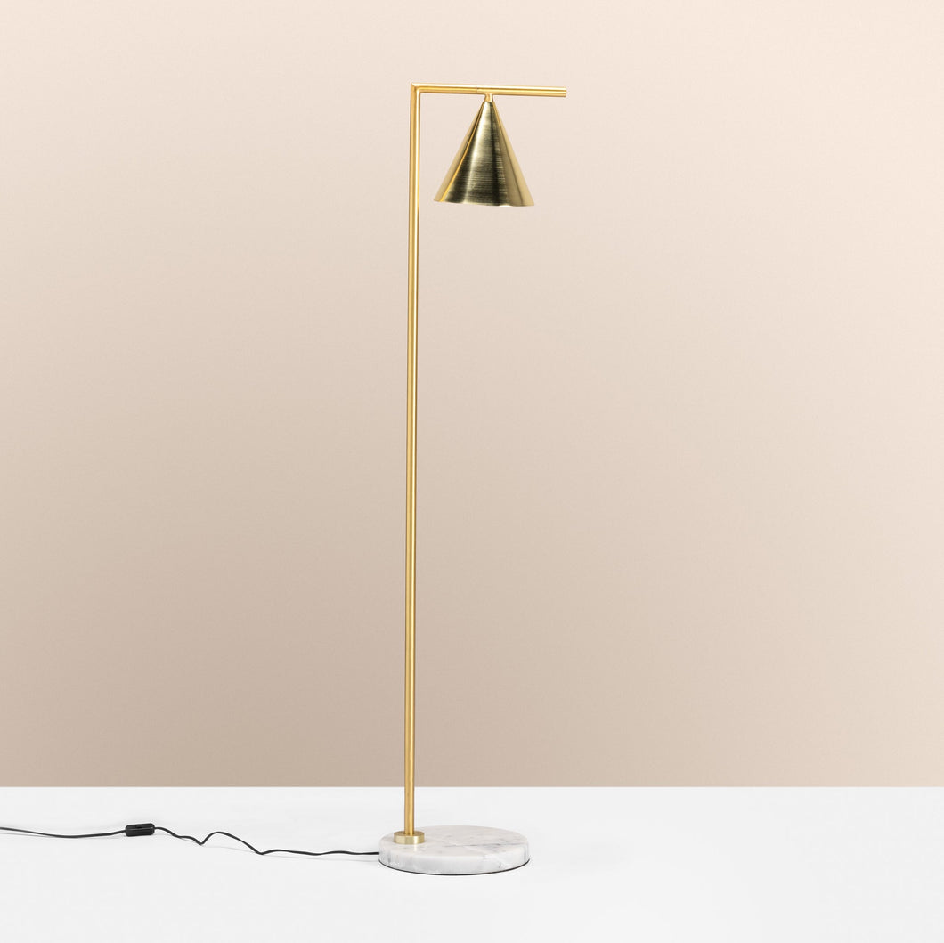 Brass Cone Floor Lamp