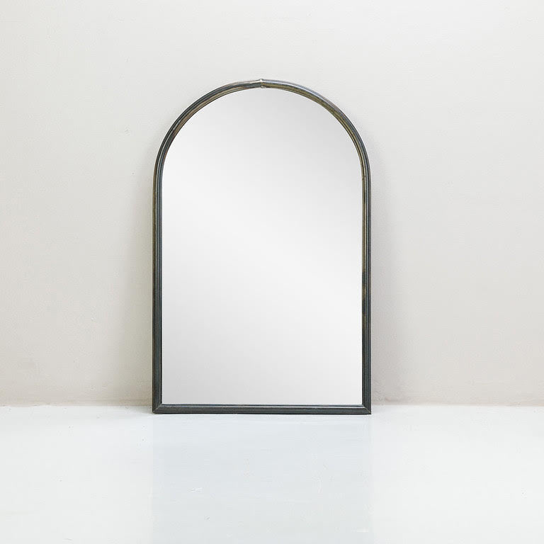 Arched Metal Trim Mirror