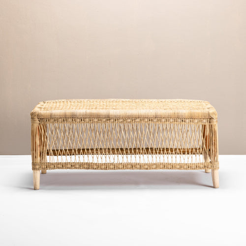 A Fancy Malawi Bench made of cane and water reeds