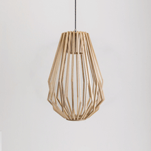 Load image into Gallery viewer, Geometric Wooden Pendant Lights. Long, wide, or short.

