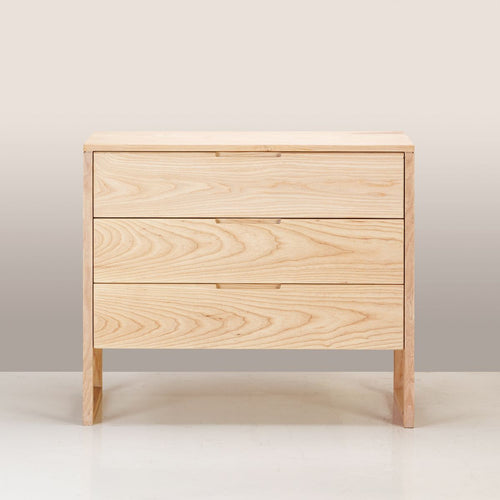 A Copenhagen Chest of Drawers made of solid ash wood with a semi-limewash colour
